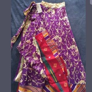 Art Silk Wrap Skirt Baba Clothing Festival Boho
